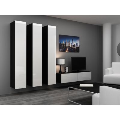 5. VIGO full display cabinet '180' 180/40/30 black/white half