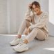 6. Beige women's platform sneakers Big Star TT274318