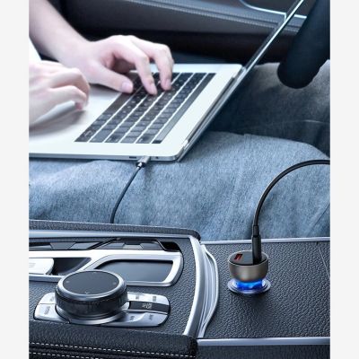 13. Baseus USB / USB Type C car charger 65 W 5 A SCP Quick Charge 4.0+ Power Delivery 3.0 LCD screen gray (CCKX-C0G)