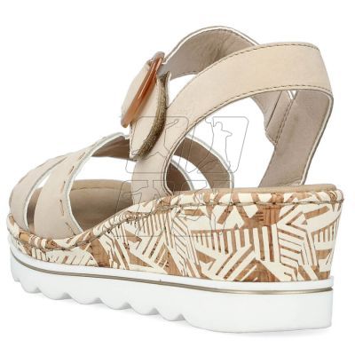 2. Comfortable wedge sandals Rieker W RKR595, beige