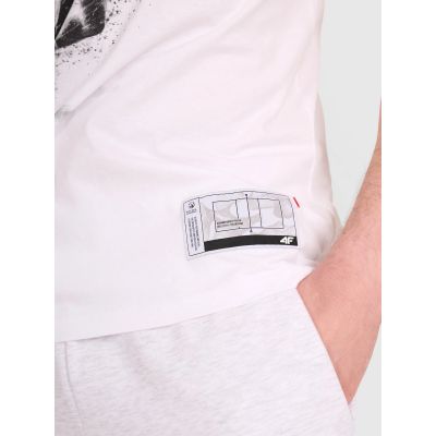 7. Men's regular t-shirt with volleyball print 4F 4FRAW25TTSHM3318-10S