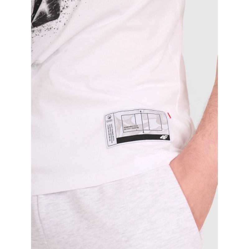 7. Men's regular t-shirt with volleyball print 4F 4FRAW25TTSHM3318-10S