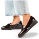 Women's patent leather wedge shoes, black 24-58266B