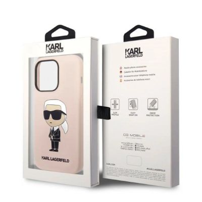 8. Karl Lagerfeld Silicone Ikonik MagSafe case for iPhone 14 Pro Max - pink