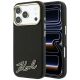Karl Lagerfeld Grained with Resin Signature Logo MagSafe Case for iPhone 18 Pro / 17 Pro - Black
