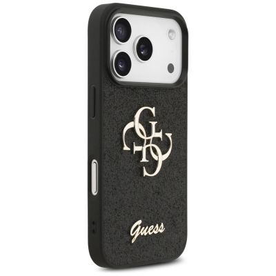 4. Guess Fixed Glitter Big 4G case for iPhone 17 Pro - black