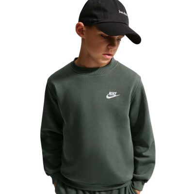 3. Nike Sportswear Club Fleece Kids' Sweatshirt, Dark Green FD3006 305