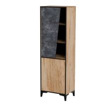 2D OVO shelf 50x38xH182.5 oak/concrete