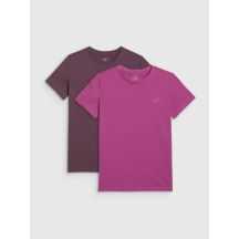 Regular plain T-shirt (SET OF 2) for children 4F 4FJRAW25TTSHU3157-92S