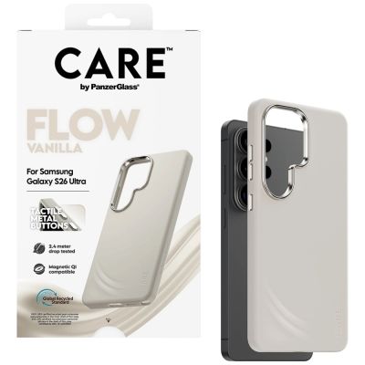 4. CARE by PanzerGlass Flow Vanilla Qi Case for Samsung Galaxy S26 - Beige