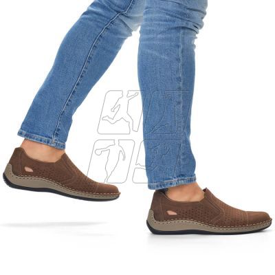 4. Leather openwork shoes Rieker M RKR198A brown