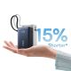 7. Baseus PicoGo 10000mAh 45W Power Bank with Digital Display and Built-in USB-C Cable - Black