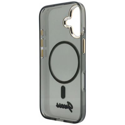 7. Guess IML Script Metal MagSafe Case for iPhone 17 - Black