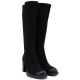 4. Women’s black faux suede heeled boots Potocki SZ12849