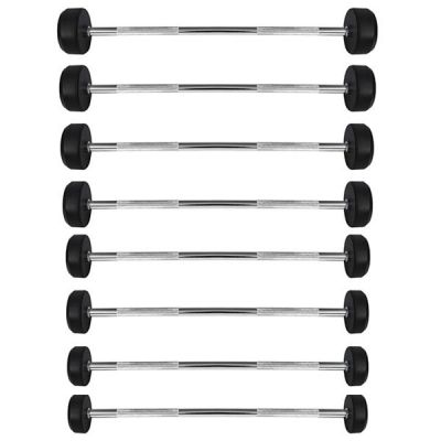 15. Rubber-coated HMS fixed barbell/bar 10 kg GSG-10