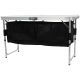 2. FOLDABLE CAMPING TABLE 120x47x70/62/54CM WITH WARDROBE 33x30x36CM