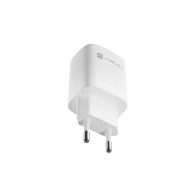 7. NATEC CHARGER RIBERA GAN 1X USB-A + 1X USB-C 30W WHITE NUC-2140