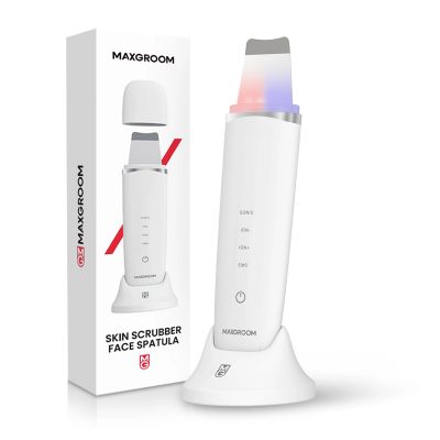 2. MAXGROOM M-169 ultrasonic cavitation peeling device with LED light therapy - white