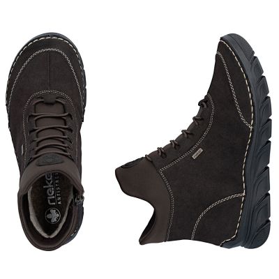 5. Women's comfortable insulated ankle boots chocolate brown Rieker 55069-25