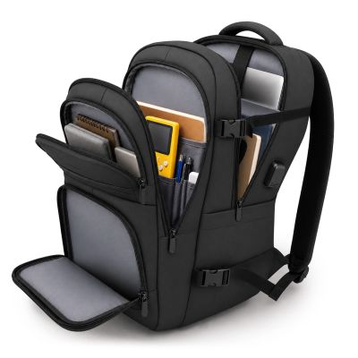 22. Wozinsky WPW-20L Travel Backpack with Laptop Pocket 40x20x25 cm for the Luggage Hold - Black