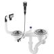 DEANTE SPACE-SAVER ZXY9983 siphon for 1.5- and 2-bowl granite sinks