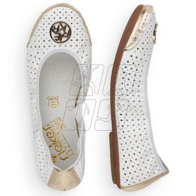 10. Rieker W RKR516 openwork ballerinas white