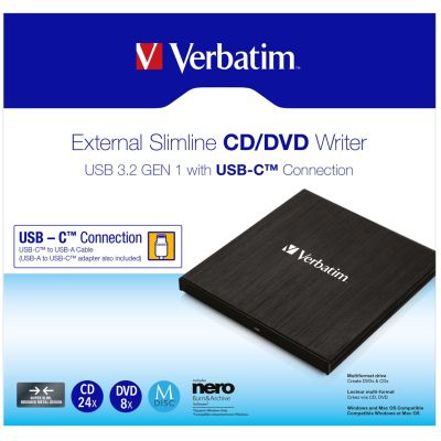 4. Verbatim EXTERNAL SLIMLINE External CD/DVD Drive