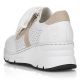 24. Rieker W N6304-80 white leather wedge shoes