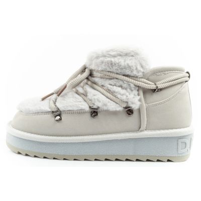 2. D.Franklin women's winter snow boots, fashionable fur lining, gray