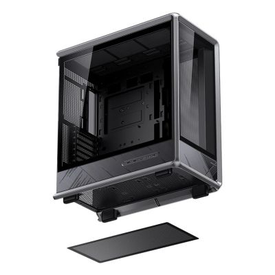 25. Jonsbo D401 PC Gehäuse, Midi Tower, ATX, Tempered Glass - black