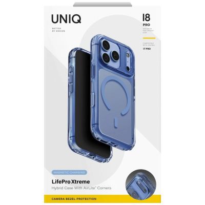 7. Uniq LifePro Xtreme Magclick Charging Case for iPhone 18 Pro / 17 Pro - Transparent Blue