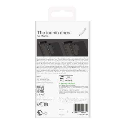 5. Puro Icon Mag Silicone Case with MagSafe for Samsung Galaxy S25 Ultra - Black