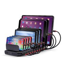 Lindy 73309 Charging Station Organizers Freestanding Plastic Black