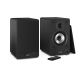 12. Sharp Bookshelf Speakers 2-Way Black Wired and Wireless 60W