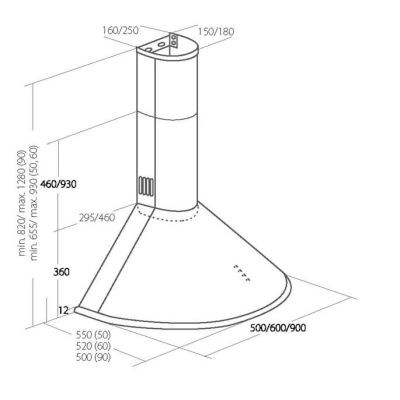 3. AKPO WK-4 DANDYS 50 INOX chimney hood