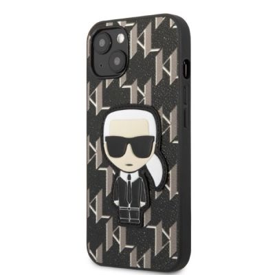 2. Karl Lagerfeld KLHCP13SPMNIKBK iPhone 13 mini 5.4" hardcase black/black Monogram Ikonik Patch