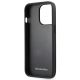 7. Mercedes Leather Meshed Metal Logo Case for iPhone 13 Pro / iPhone 13 - Black