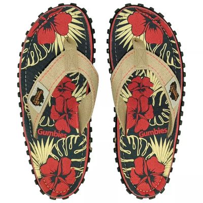 9. Gumbies Islander Denim Hibiscus Flip-Flops GU-FFISL109