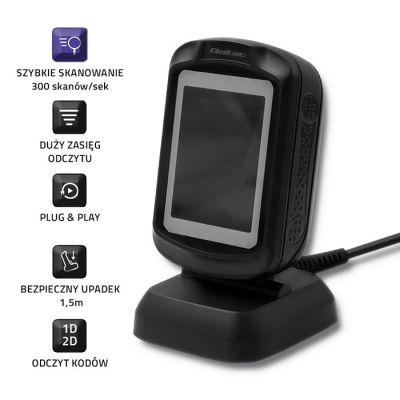 2. QOLTEC BARCODE READER STATIONARY | 1D AND 2D | USB