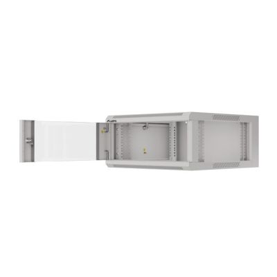 6. LANBERG WALL-MOUNTED CABINET 19" 4U 570X600 QUICK ASSEMBLY (GRAY, FLAT PACK) WFFA-5604-10S