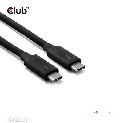 7. CLUB3D CAC-2501 Thunderbolt Cable 1m 120 Gbit/s Black