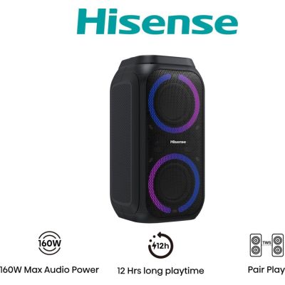 6. Hisense Party Rocket 160 Party Speaker Black 160W