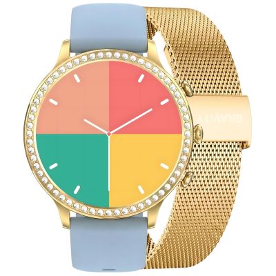 Smartwatch Gravity Gold Strap and Bracelet GT5-4