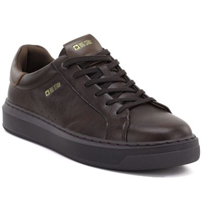 5. Brown Leather Men’s Sneakers Big Star UU174292