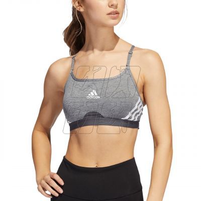 4. adidas Aeroreact Training Light-Support 3-Stripes Bra W HC7870 sports bra