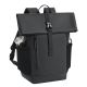 13. Rivacase Eden Backpack Roll-Up Backpack Black Polyester, Waxed Leather (Pull Up)