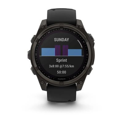 8. Garmin Fenix 8 Solar Sapphire Titanium Carbon Grey Watch