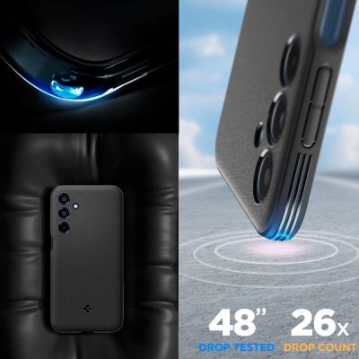 8. Spigen Essential SandBlast Case for Samsung Galaxy M35 5G - Black