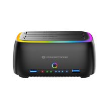 Conceptronic DONN36B Hard Drive Docking Station USB 3.2 Gen 1 (3.1 Gen 1) Type-C Black