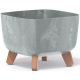 14. GRACIA SQUARE CONCRETE EFFECT FLOWER POT 24x24CM